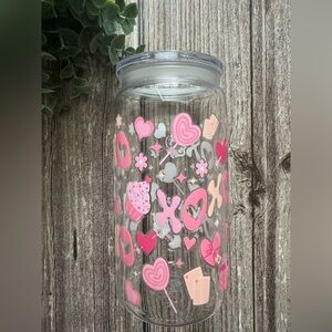 Valentines XO Plastic Jar